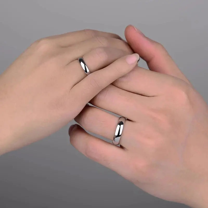 Stainless Steel Wedding Rings - Black & Elva