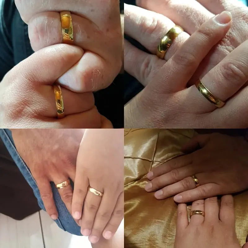Stainless Steel Wedding Rings - Black & Elva