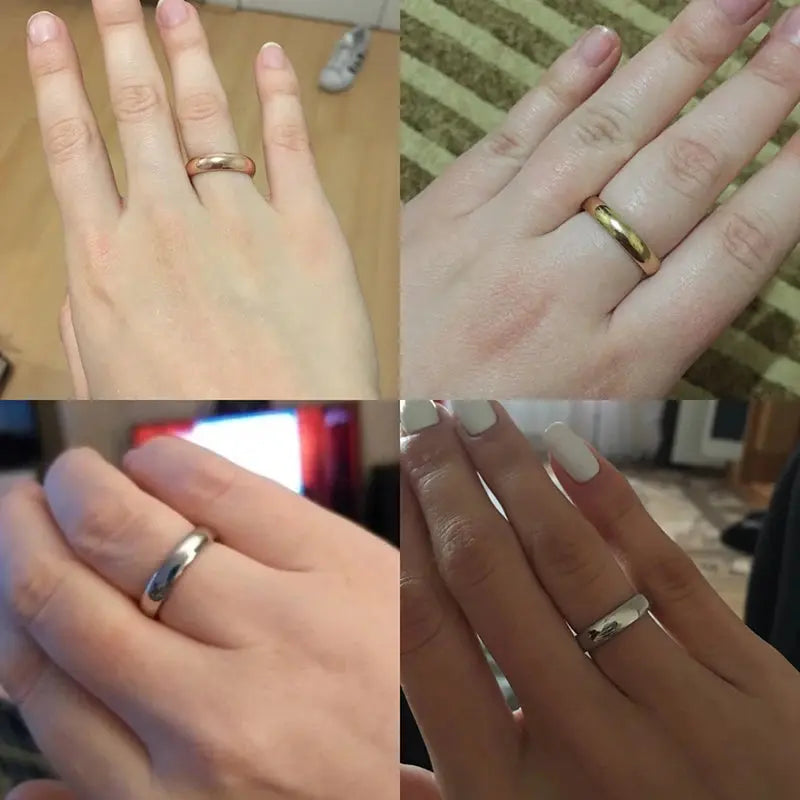 Stainless Steel Wedding Rings - Black & Elva