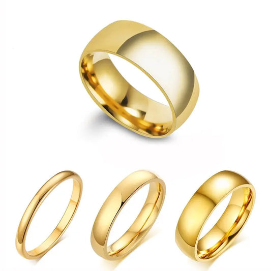 Stainless Steel Wedding Rings - Black & Elva