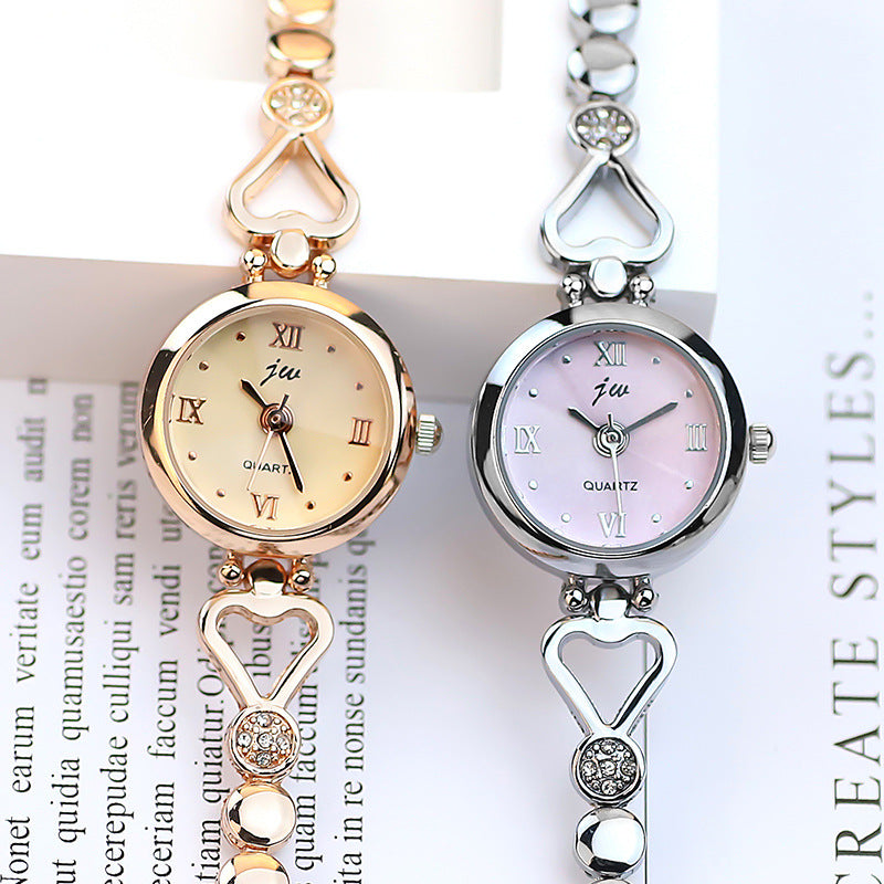 Women's Steel Strap Student Watch Bracelet - Black & Elva