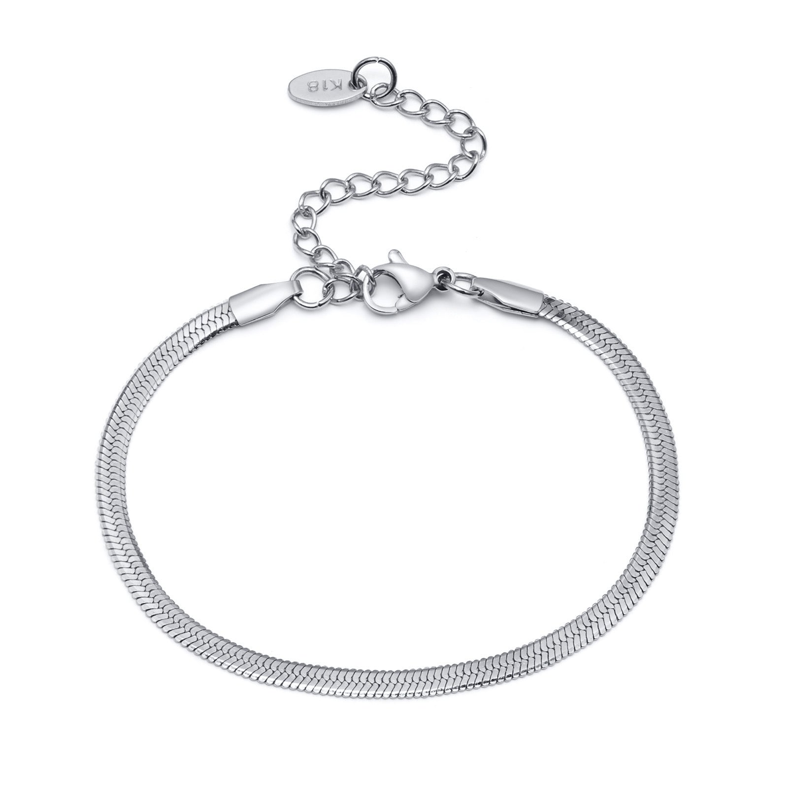 Stainless Steel Blades Bracelet Snake Bones Chain Titanium Steel - Black & Elva