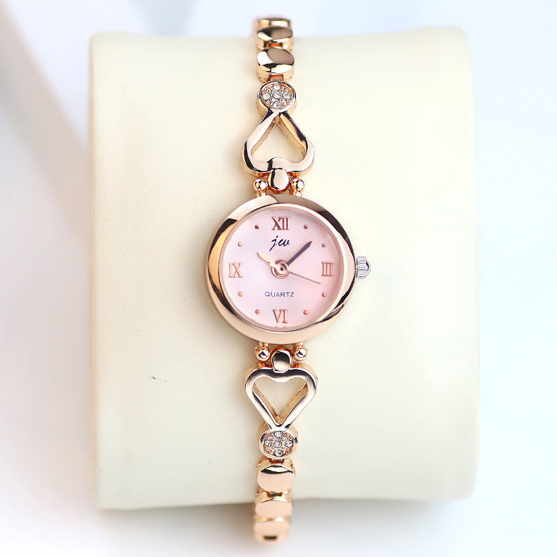 Women's Steel Strap Student Watch Bracelet - Black & Elva