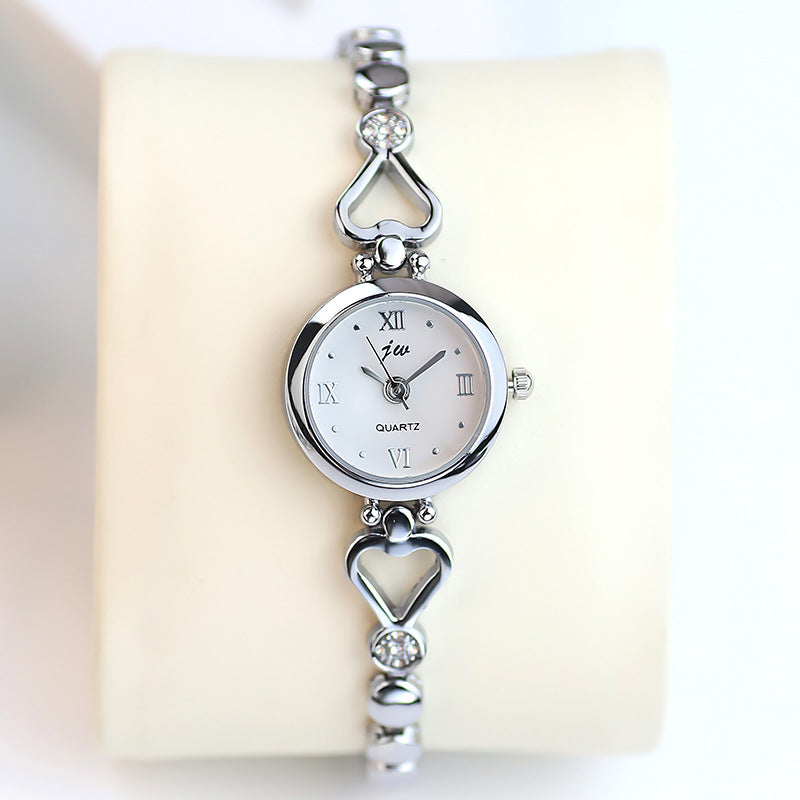 Women's Steel Strap Student Watch Bracelet - Black & Elva