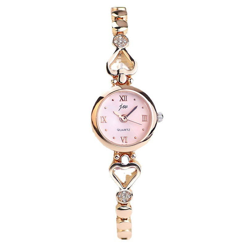 Women's Steel Strap Student Watch Bracelet - Black & Elva