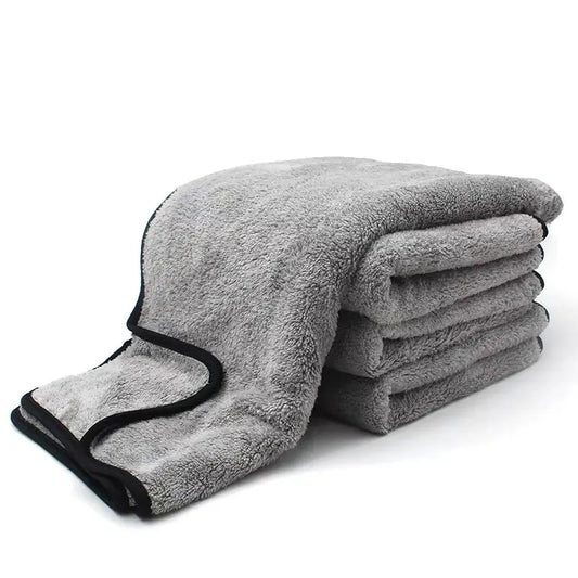 Microfiber Car Wash Towels Set - Black & Elva