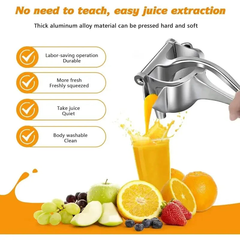 Aluminum Manual Juice Squeezer - Black & Elva