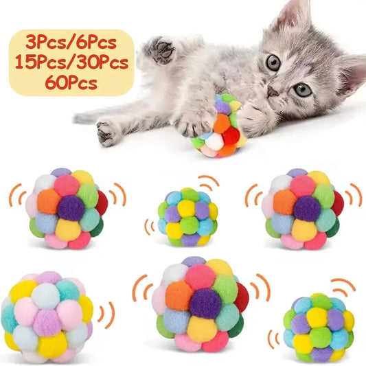 Cat Toy Balls Set - Black & Elva