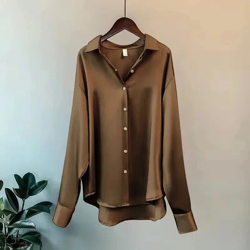 Elegant Office Blouse - Black & Elva