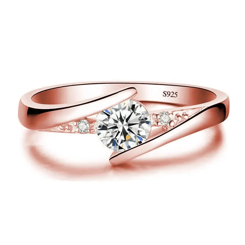 Zircon Engagement Ring Women - Black & Elva