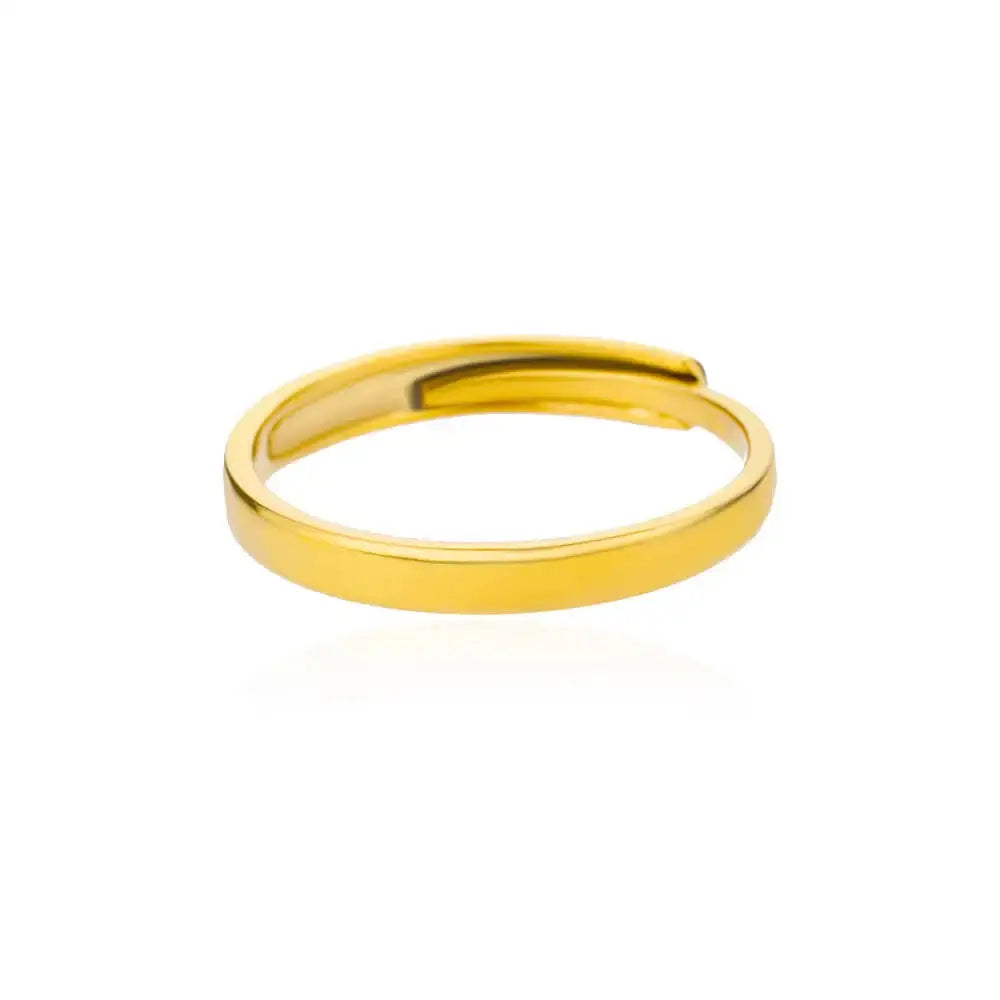 Gold Stainless Steel Rings - Black & Elva