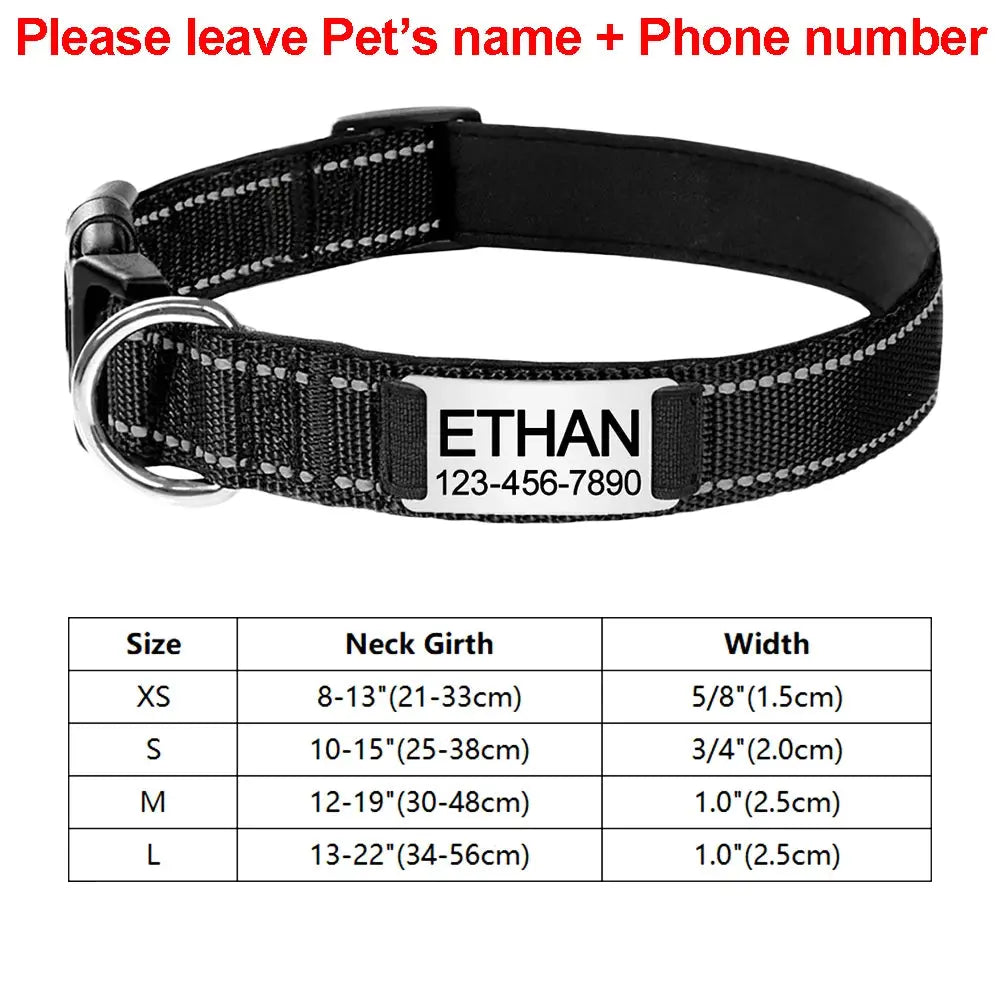 Custom Dog Collar - Black & Elva