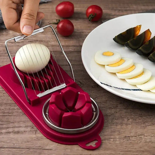 Multifunctional Stainless Steel Egg Slicer - Black & Elva