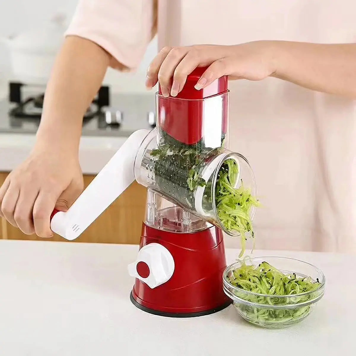 Manual Vegetable Slicer Grater Cutter - Black & Elva