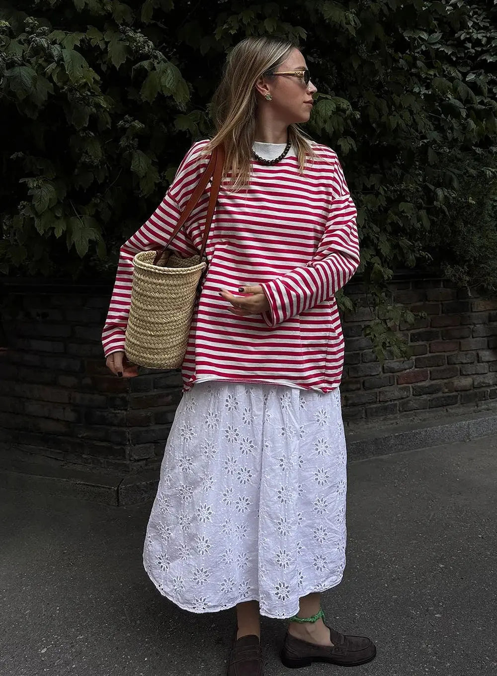 Vintage Striped Tee - Black & Elva