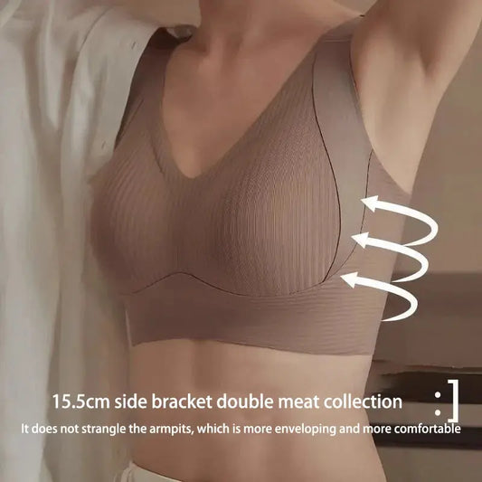 Seamless Wireless Sleep Bra - Black & Elva