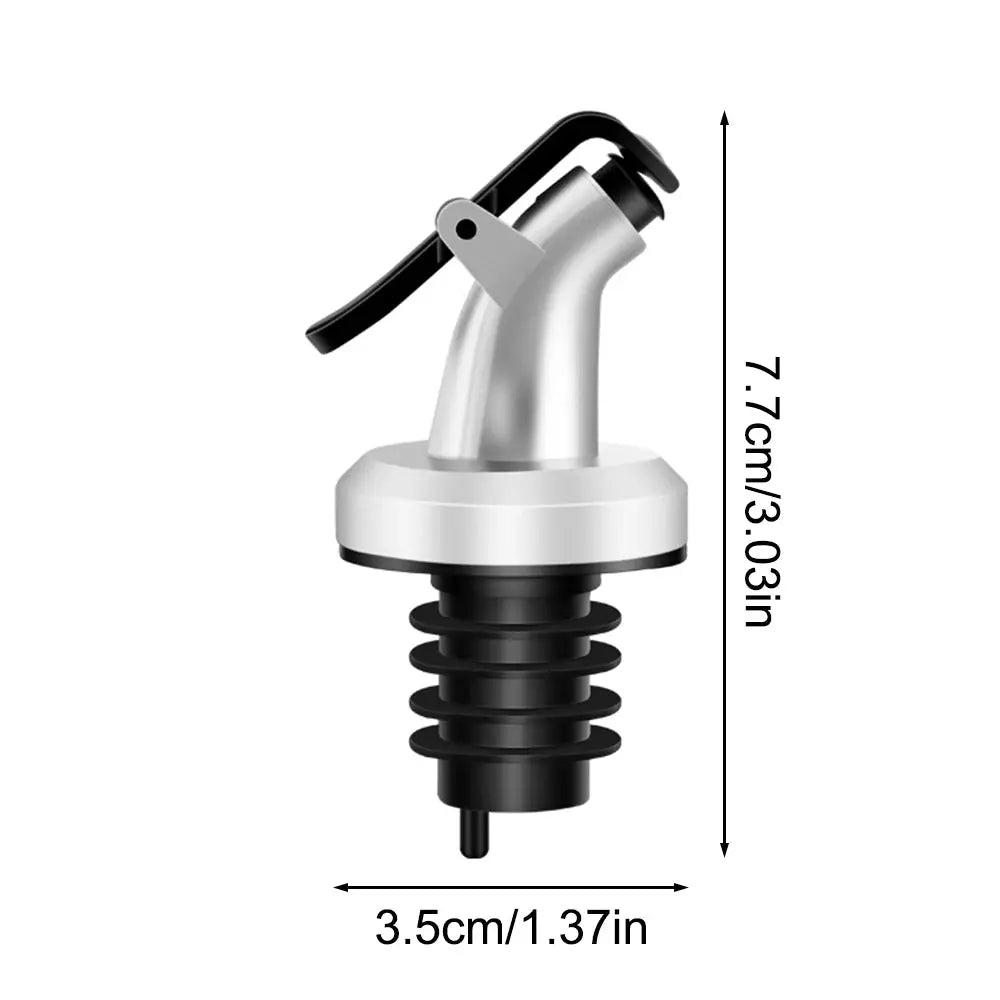 3PCS Silver Oil Bottle Nozzle - Black & Elva