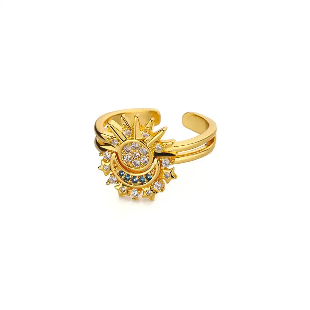 Sun Moon Ring - Black & Elva