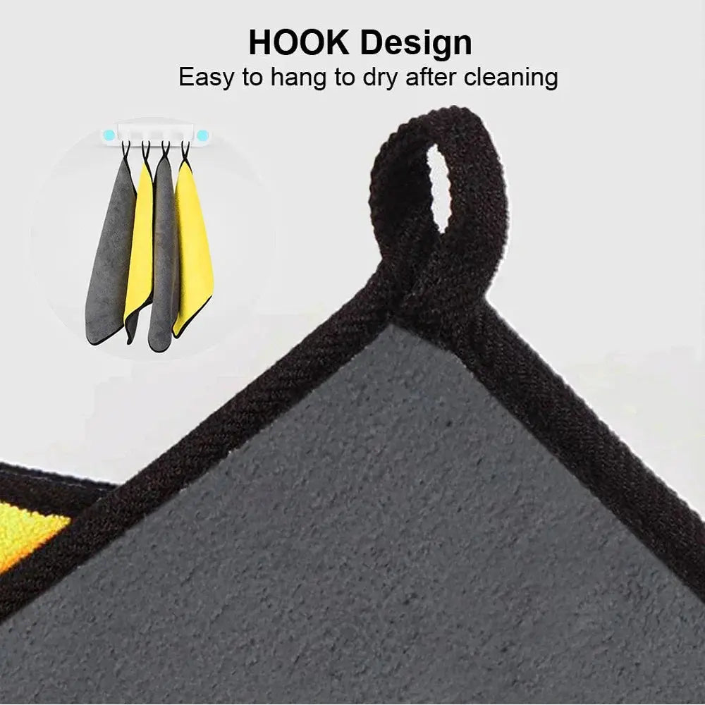 Car Wash Microfiber Towels - Black & Elva