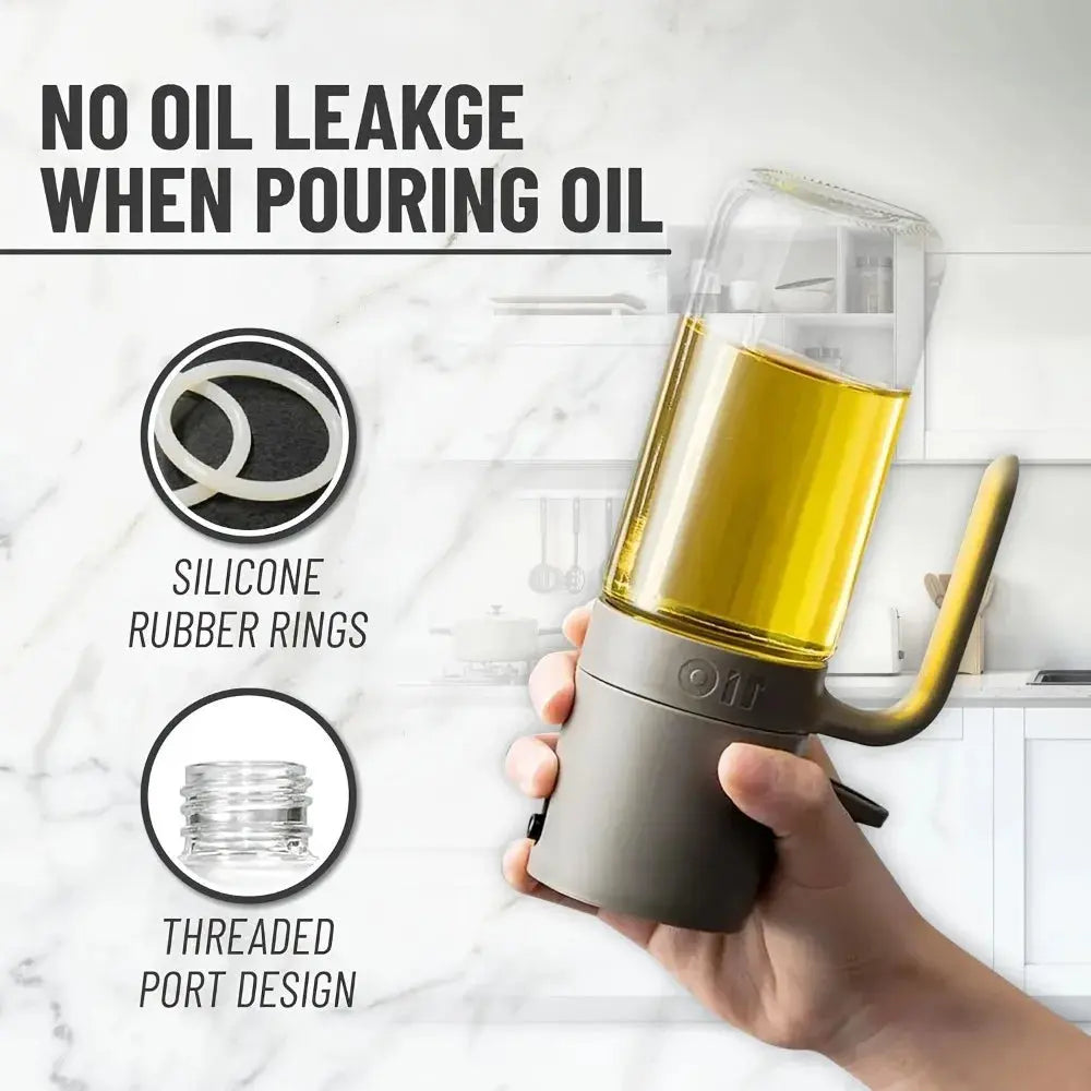 Glass Oil Sprayer Bottle - Black & Elva
