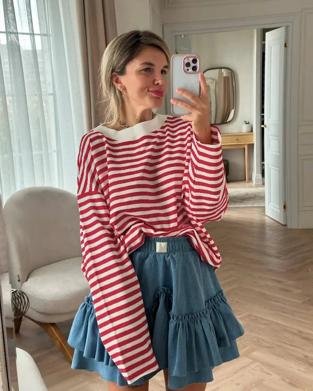 Vintage Striped Tee - Black & Elva