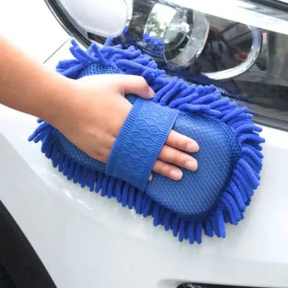 Blue Microfiber Car Sponge - Black & Elva