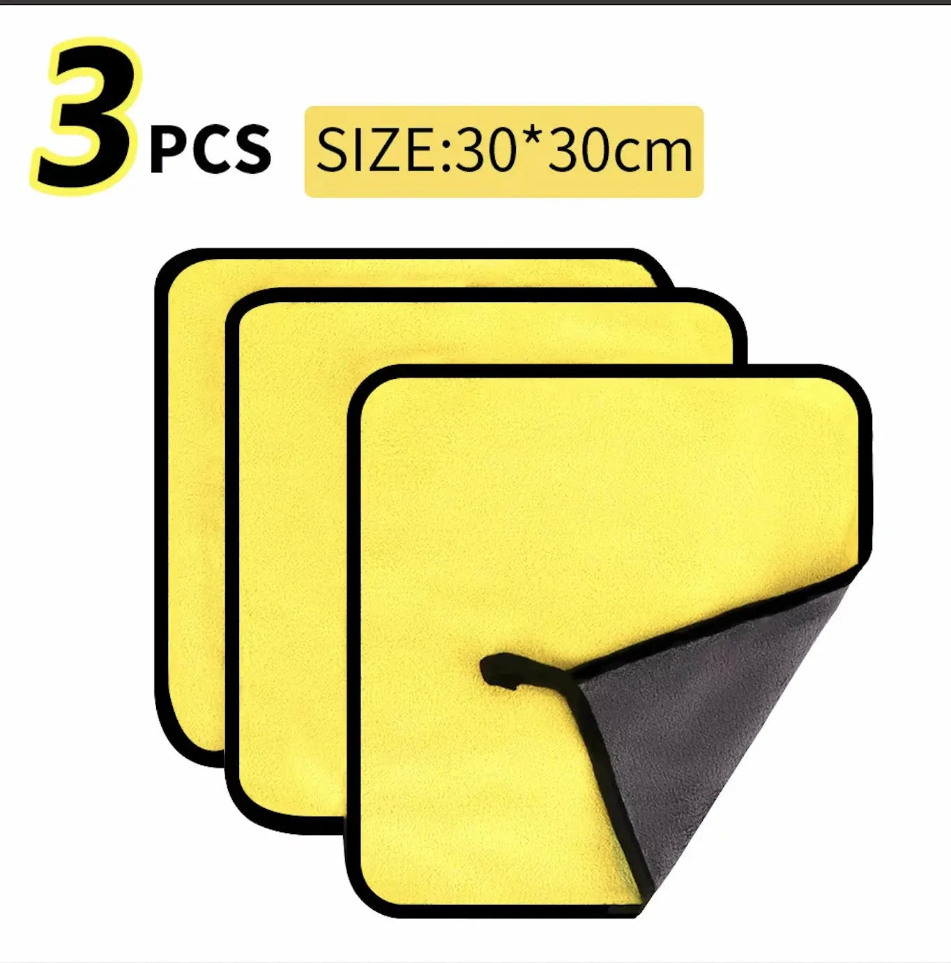 Car Wash Microfiber Towels - Black & Elva