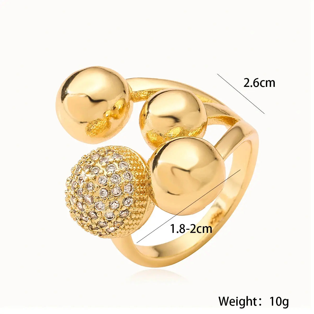 Geometric Ball Ring - Black & Elva