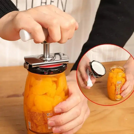 Stainless Steel Jar Opener - Black & Elva