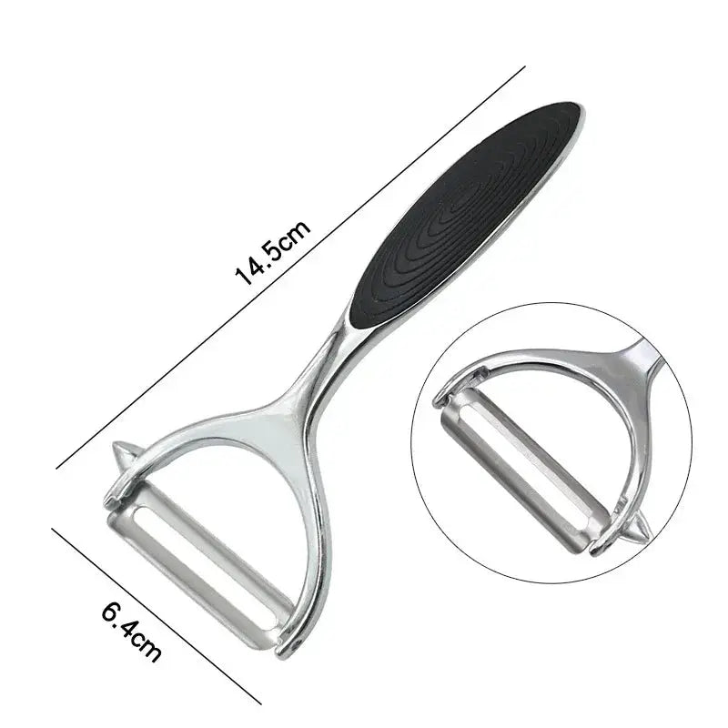 Stainless Steel Vegetable Peeler - Black & Elva