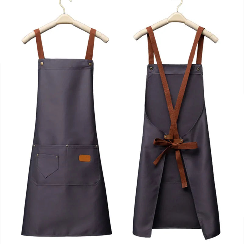 Customized Logo Signature Kitchen Apron adjustable neck strap