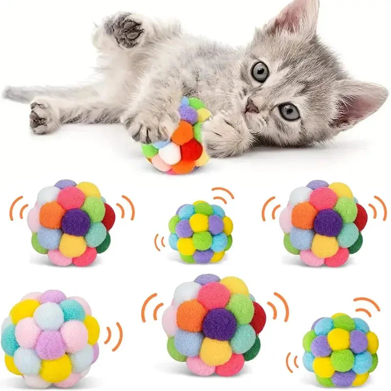 Cat Toy Balls Set - Black & Elva