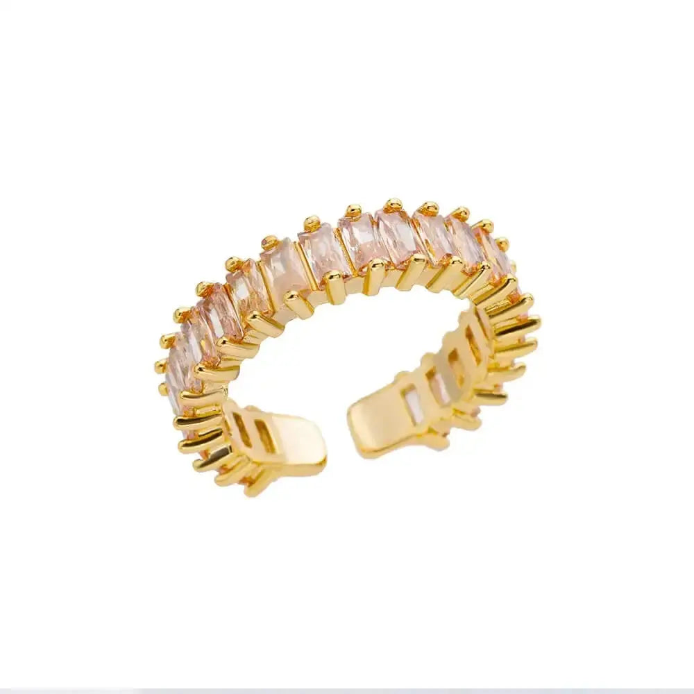Gold Stainless Steel Rings - Black & Elva