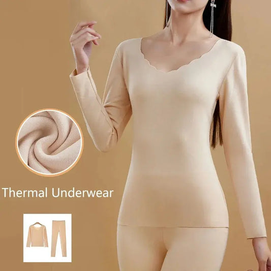 Women's Winter Thermal Set - Black & Elva