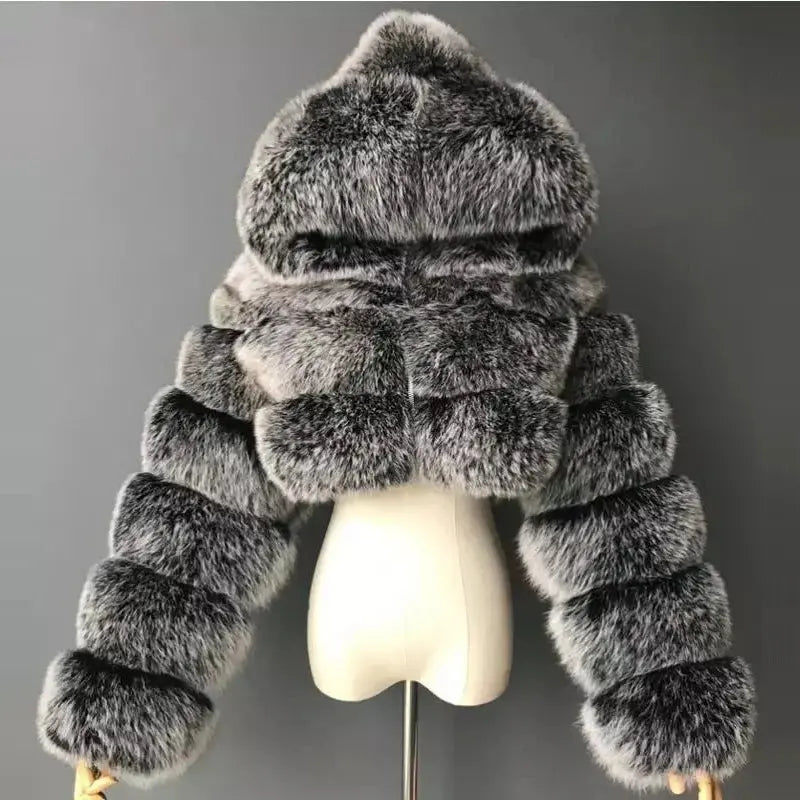 Cozy Fluffy Faux Fur - Black & Elva