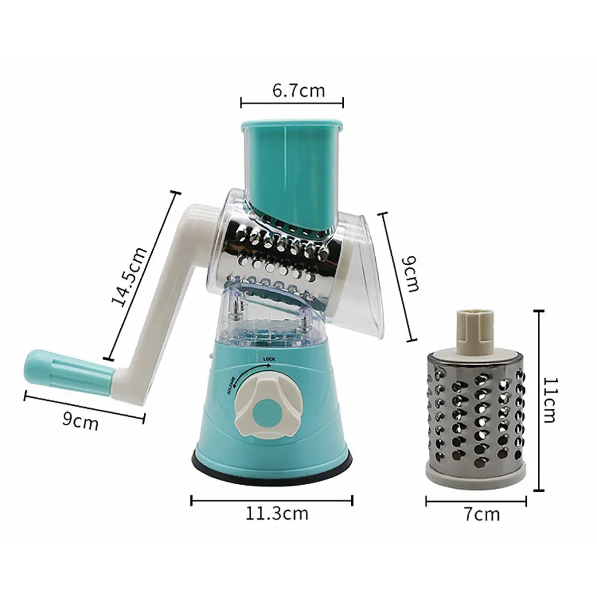 Manual Vegetable Slicer Grater Cutter - Black & Elva