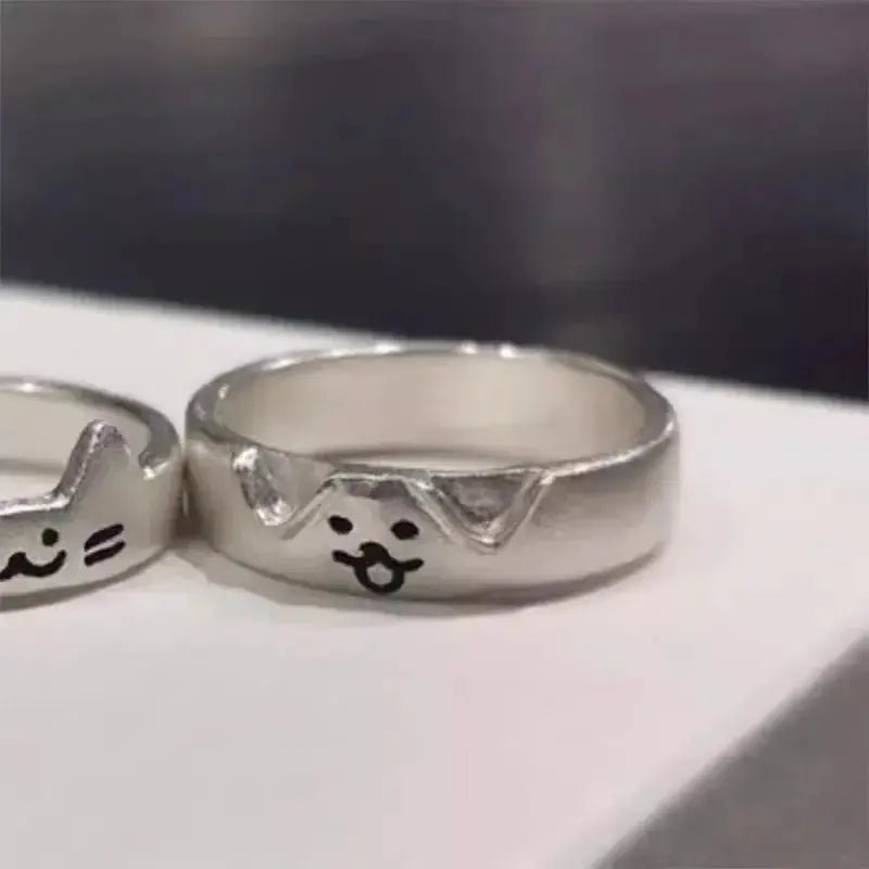 Animal Couple Rings Set - Black & Elva