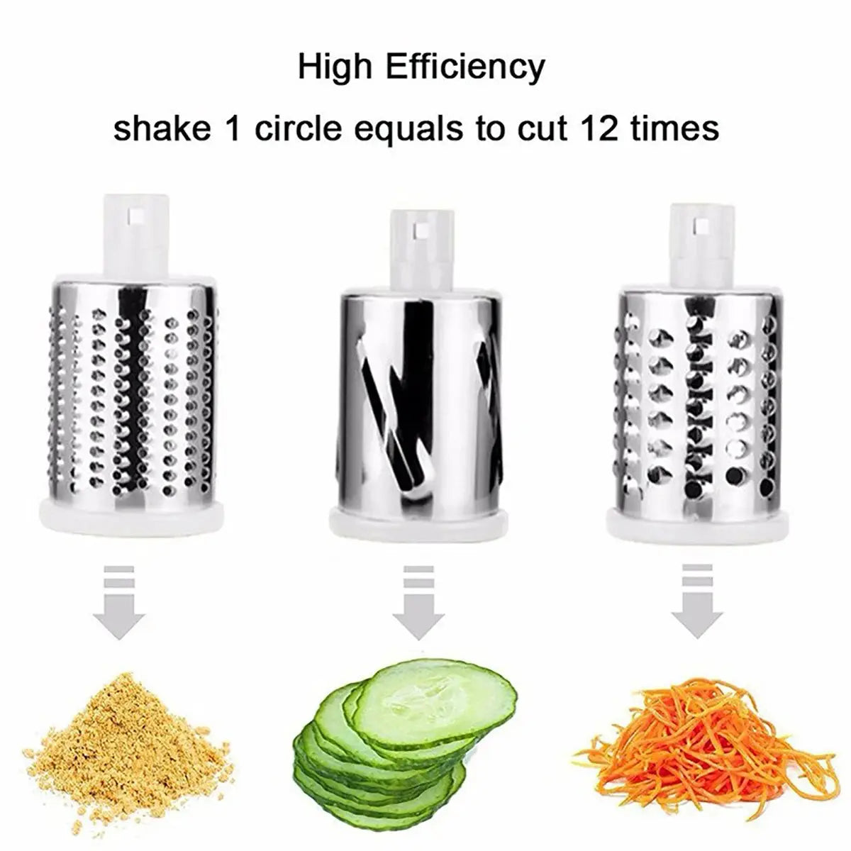 Manual Vegetable Slicer Grater Cutter - Black & Elva