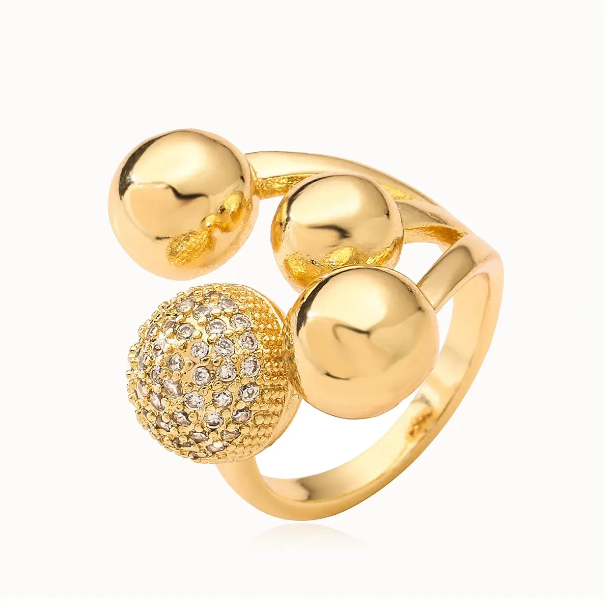 Geometric Ball Ring - Black & Elva