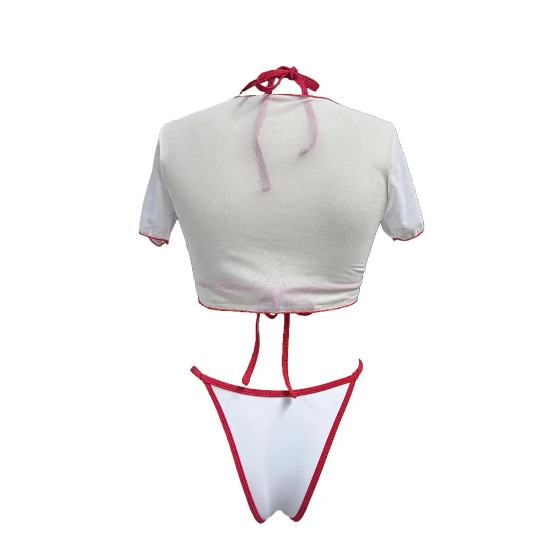 Cherry Print Bikini Set - Black & Elva