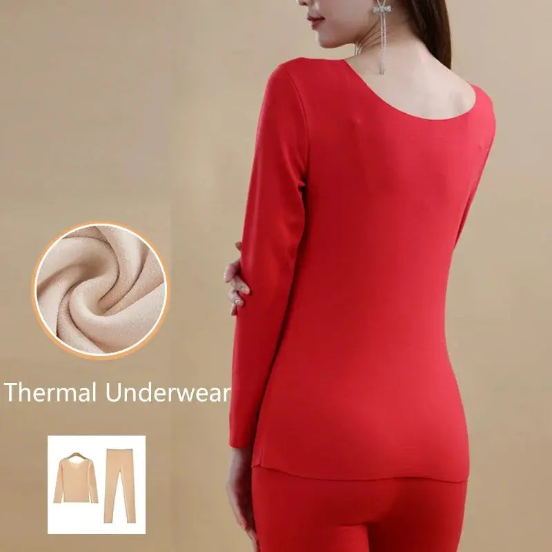 Women's Winter Thermal Set - Black & Elva