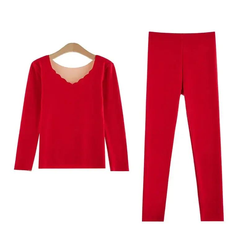 Women's Winter Thermal Set - Black & Elva