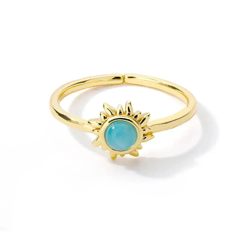 Gold Stainless Steel Rings - Black & Elva