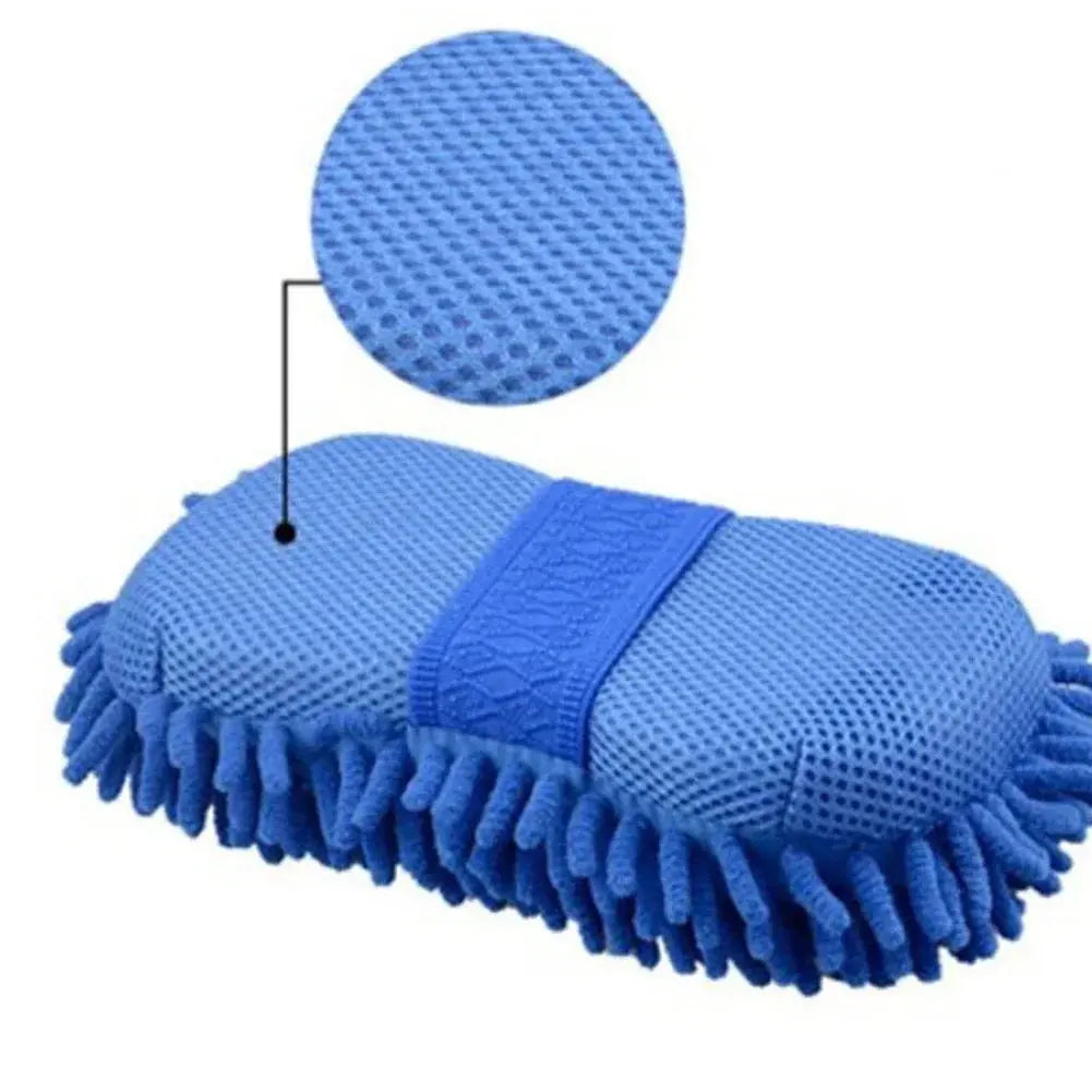 Blue Microfiber Car Sponge - Black & Elva