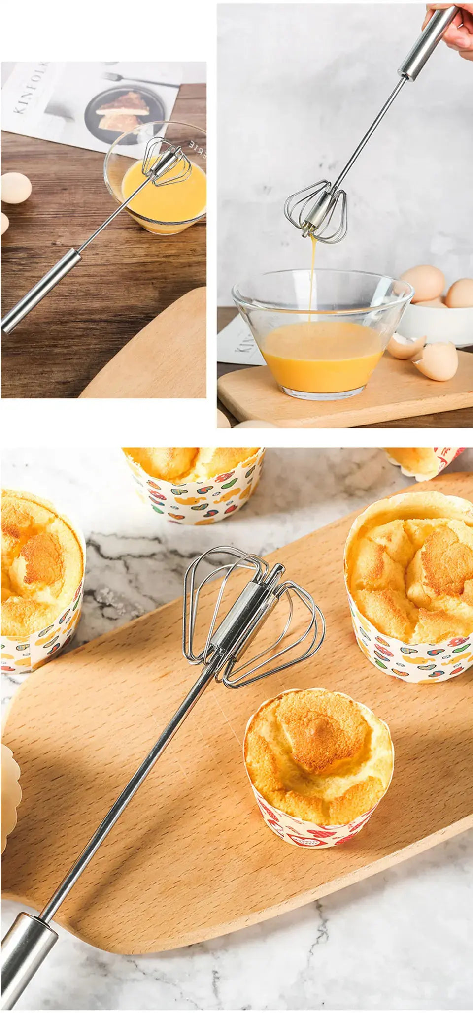 Rotating Egg Beater - Black & Elva