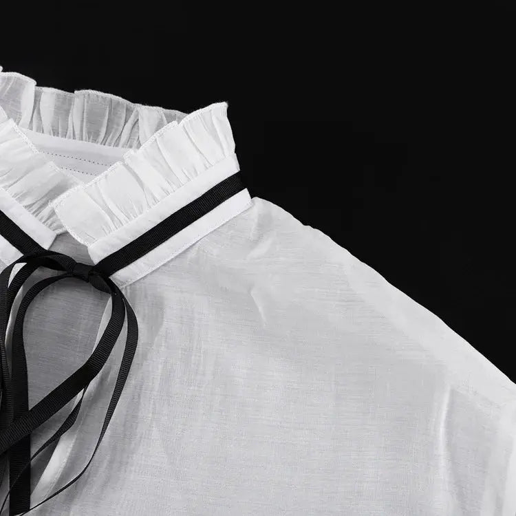 Elegant Transparent Blouse - Black & Elva