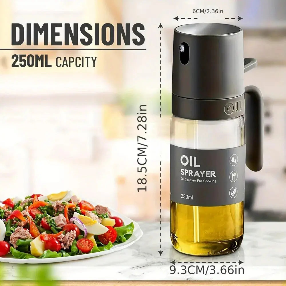 Glass Oil Sprayer Bottle - Black & Elva