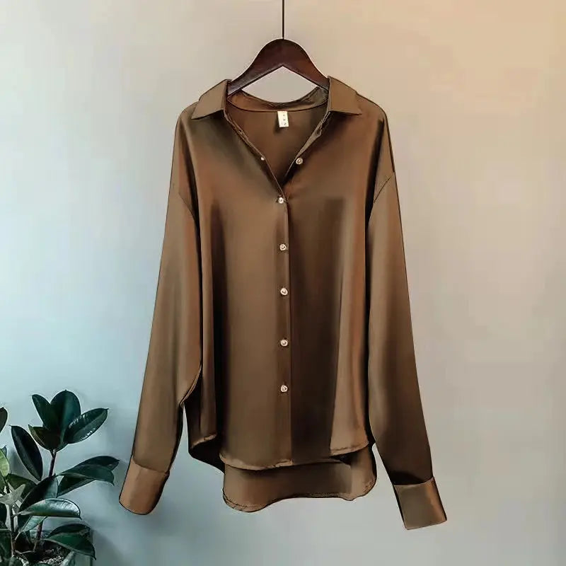 Elegant Office Blouse - Black & Elva