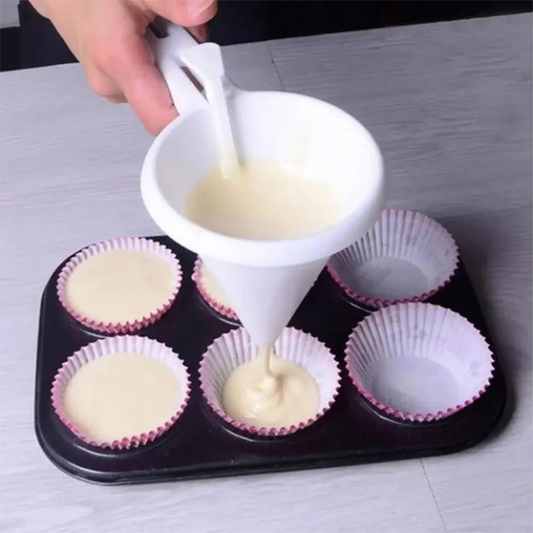 Adjustable Baking Funnel Pastry Dispenser Tool - Black & Elva