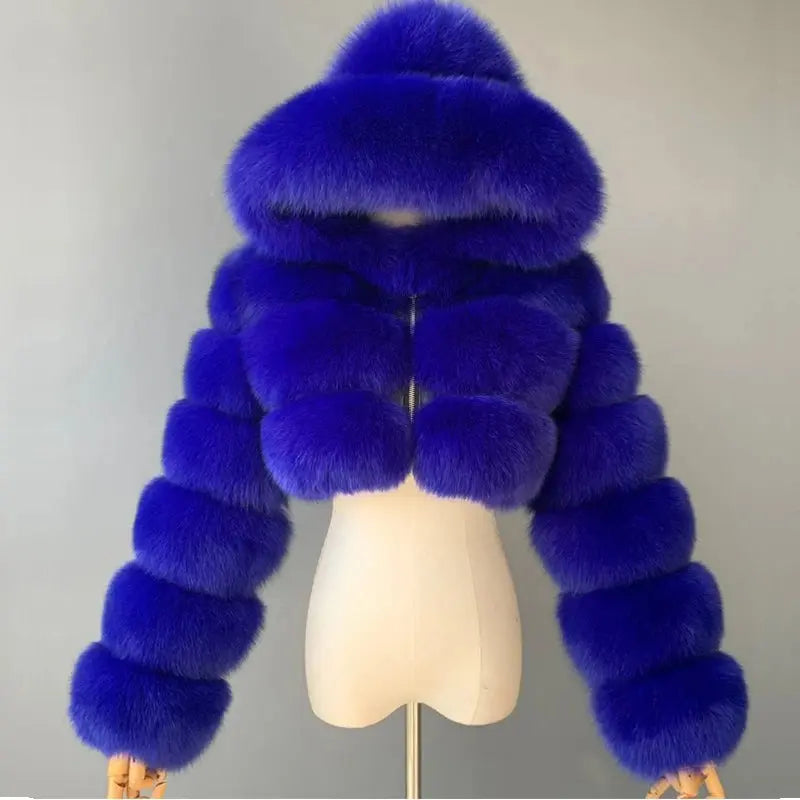 Cozy Fluffy Faux Fur - Black & Elva